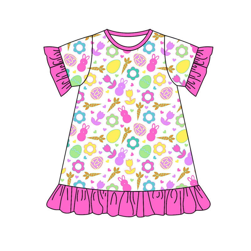 10.3 custom each style moq 5eta 4-6week Sibling Sister easter rose red baby girl sets and dress and rompers match family design