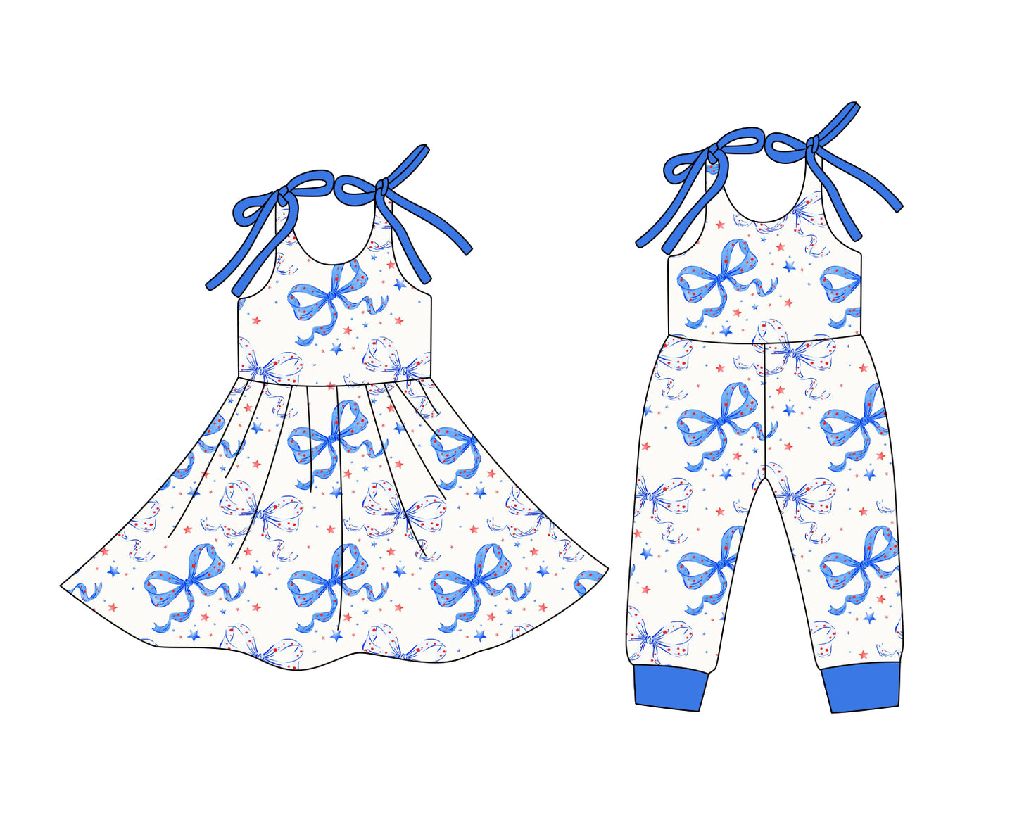 25.12.24 custom each style moq 5 eta 6-8week Sibling Sister bow baby short sleeve romper and dress match design