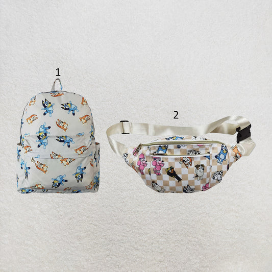 RTS NO MOQ Sibling Bags Cute Clothes  Baby Kids Print Zipper Strap Backpack Back Bag