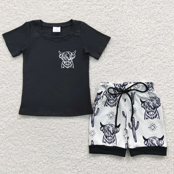 RTS NO MOQ baby boy Clothes camouflage sleeveless shorts Sets