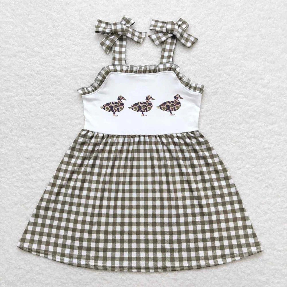 Baby Girls Leopard Duck Sibling Summer Shorts Outfits Clothes Sets