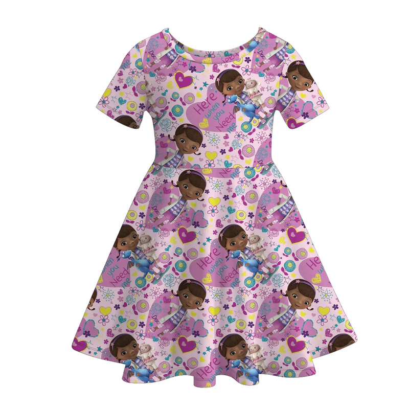 Custom moq 5 each style eta 6-7weeks milk silk baby girls summer short sleeves dresses 6-25.7.16