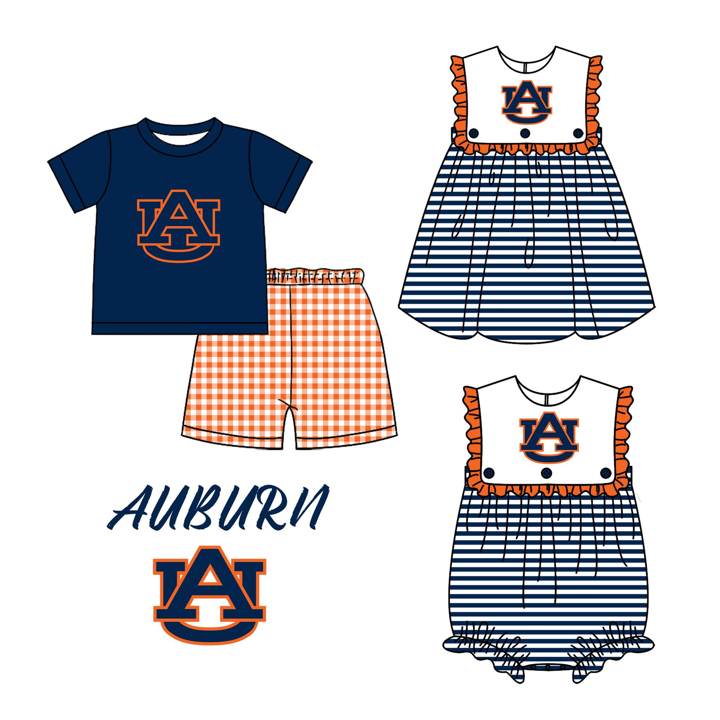 Custom moq 5 each style mix size milk silk baby kids clothes Summer blue set and dress and romper