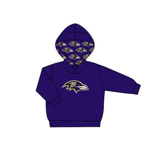 Custom moq 5 mix size milk silk baby girls clothes team blue purple hooded long sleeve top-25.8.1