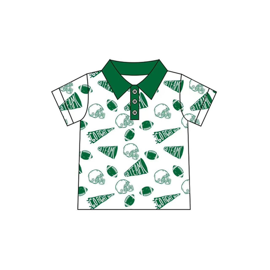 Custom moq 5 each style eta 6-7weeks baby girl clothes team green short sleeve top-25.8.4