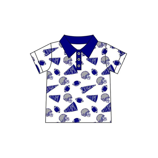 Custom moq 5 each style eta 6-7weeks baby girl clothes team blue short sleeve top-25.8.4