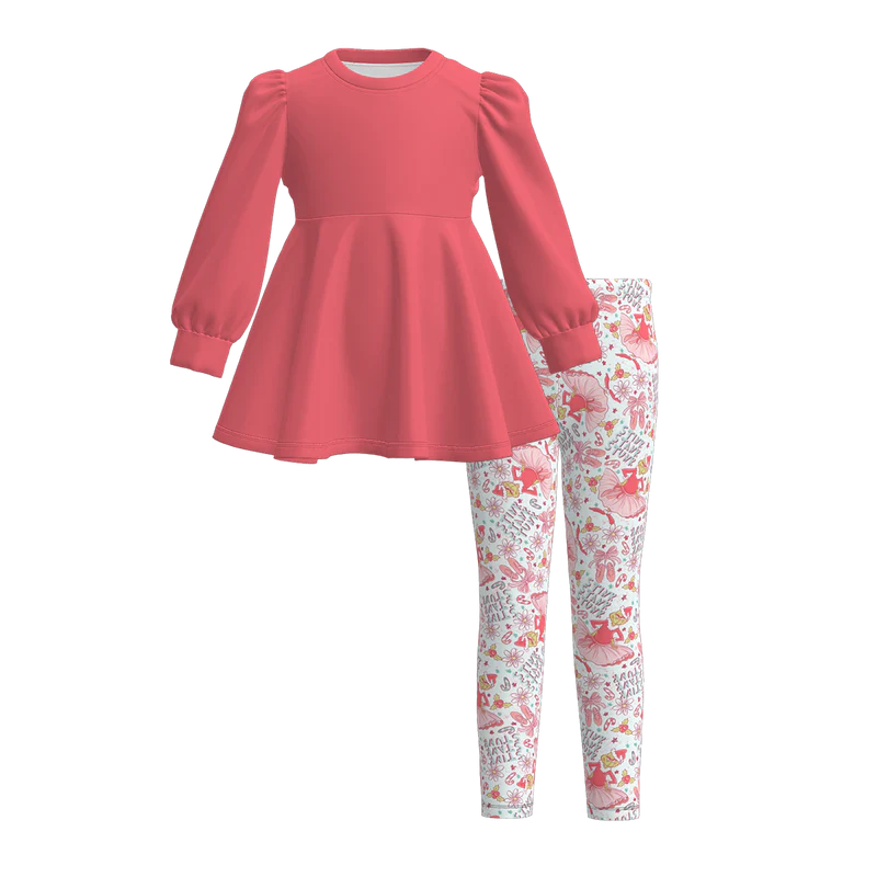 Custom moq 5 each style eta 6-7weeks baby girl clothes long sleeve pants sets 1 and sets 6-25.7.19
