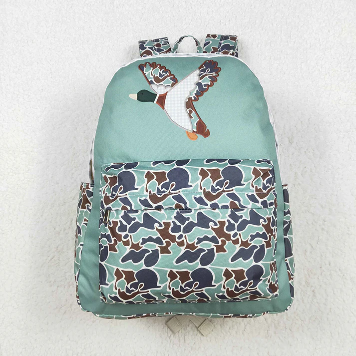 RTS NO MOQ Baby Kids Boys Camouflage Backpack Zip Back Bags