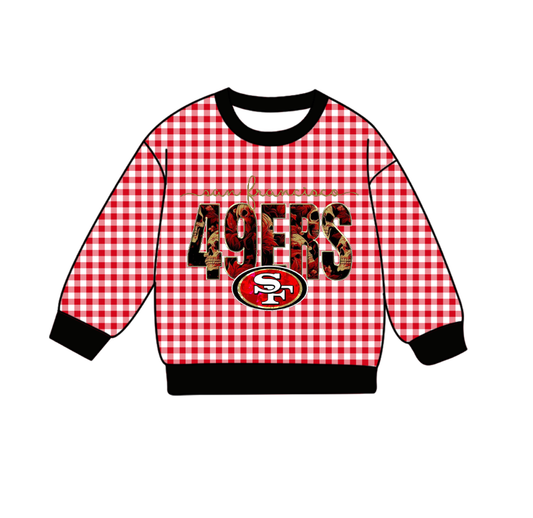 Custom moq 8 mix size milk silk summer team baby boys clothes plaid red long sleeve top-25.9.23