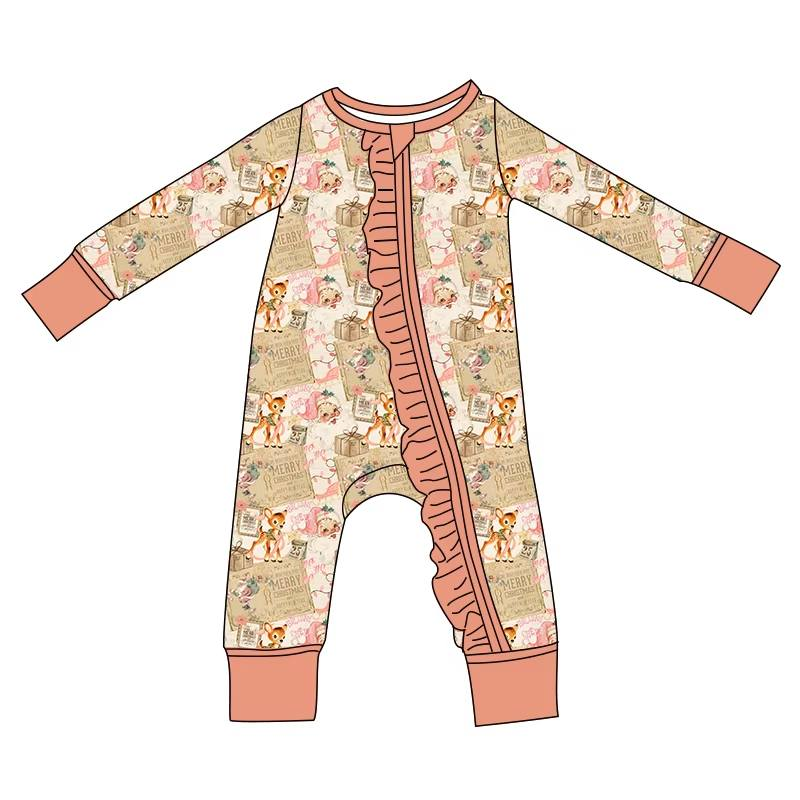 Custom moq 5 each style eta 6-7weeks baby girl clothes Christmas long sleeve romper-25.8.2