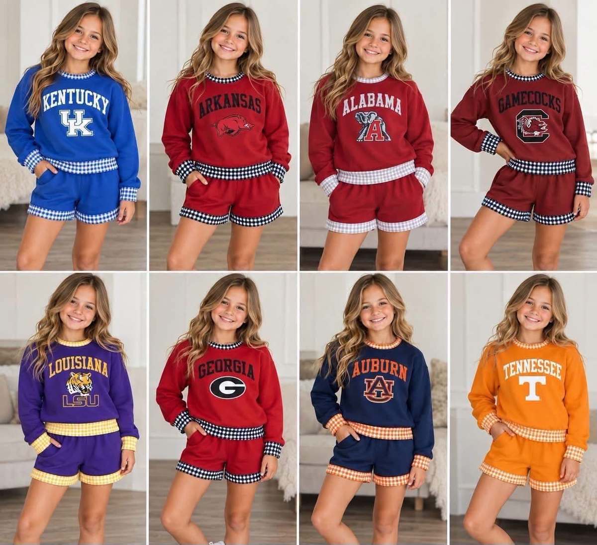 RTS NO MOQ Sibling milk silk Baby Girls Long Sleeve Top Short Team Clothes Set
