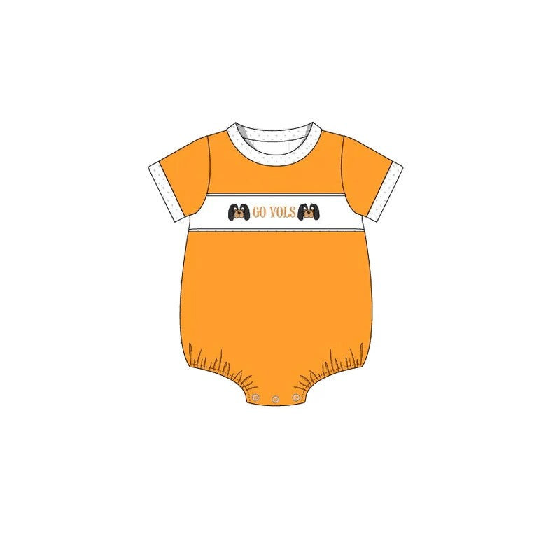 Deadline  August 16custom no moq eta 6-7weeks Orange Boys Romper