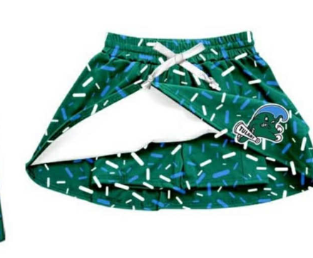 Custom moq 5 mix sizes Children's boutique clothing Green, white and blue ice cream clothing