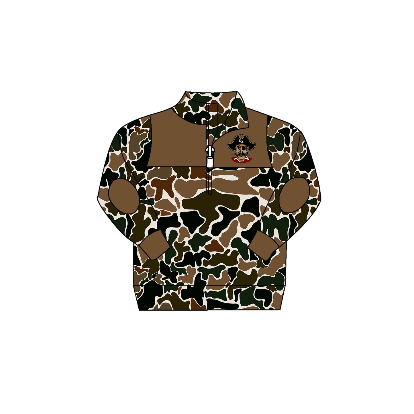 DeadlineDecember 4  custom no moq eta 6-8weeks Camouflage Zipper Long Sleeve Top