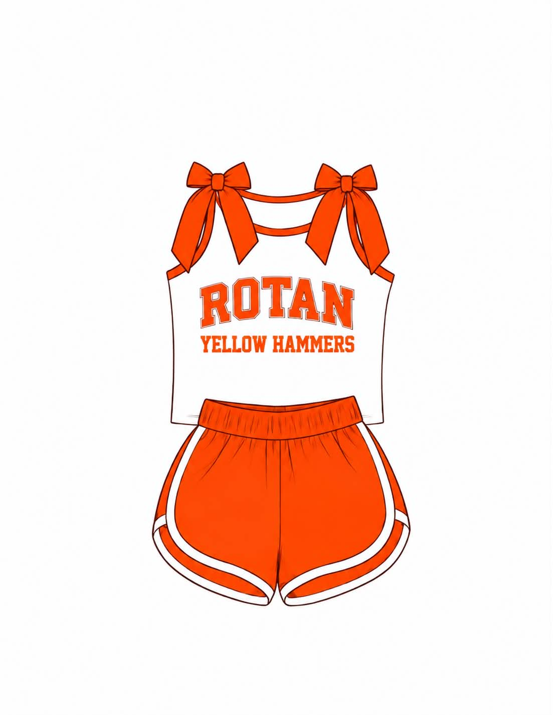 custom moq 5 mix size KYBS0805 girls bow sets normal top and shorts