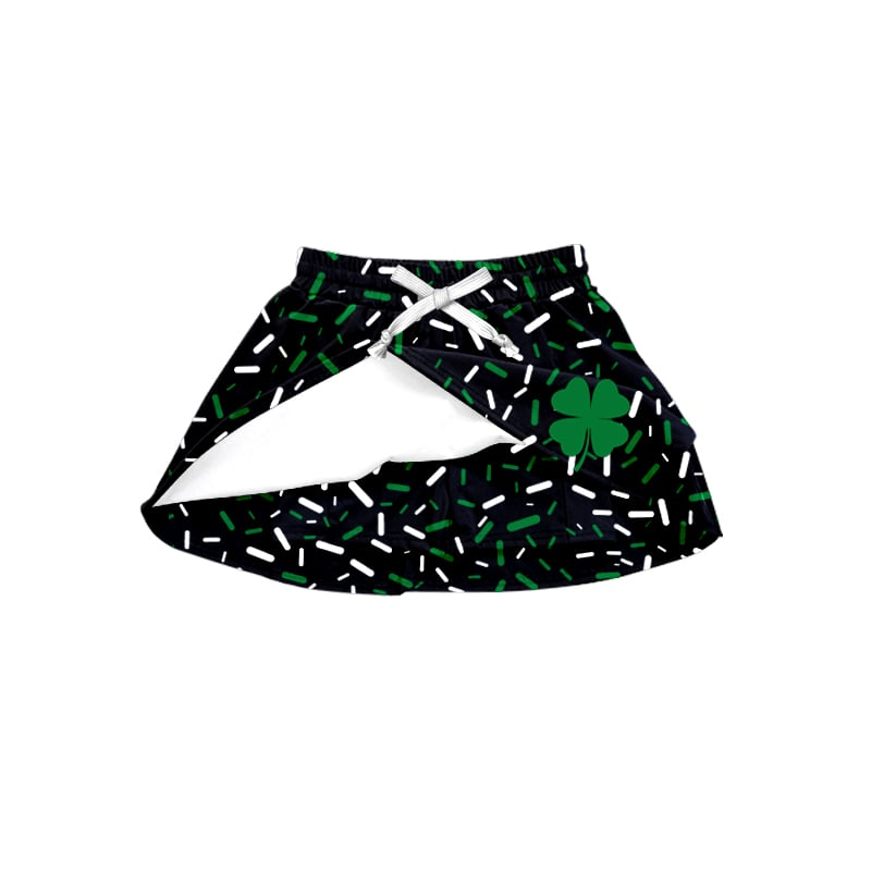 Custom moq 5 mix size baby girls  Summer ice cream four-leaf clover green summer love blessing clothes