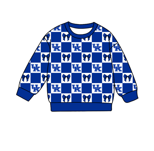 Custom moq 5 mix size milk silk baby boys clothes team summer bow blue long sleeve top