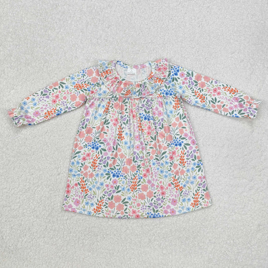RTS NO MOQ ETA 5/7days arrived GLD0982 Floral Flower Leaf Lace Long Sleeve Dress