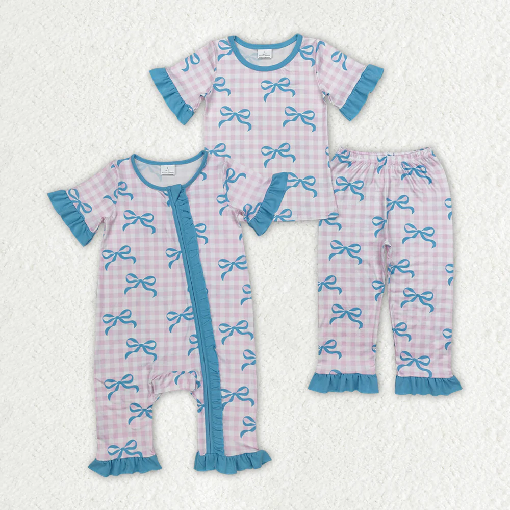 RTS NO MOQ Girls Boys Pajamas Clothes Sets and romper