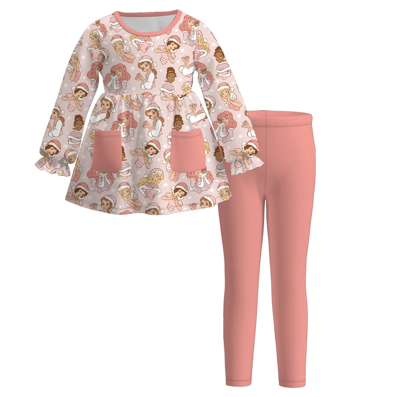Custom moq 5 each style eta 6-7weeks baby girl clothes long sleeve pants sets 1 and sets 4-25.7.14