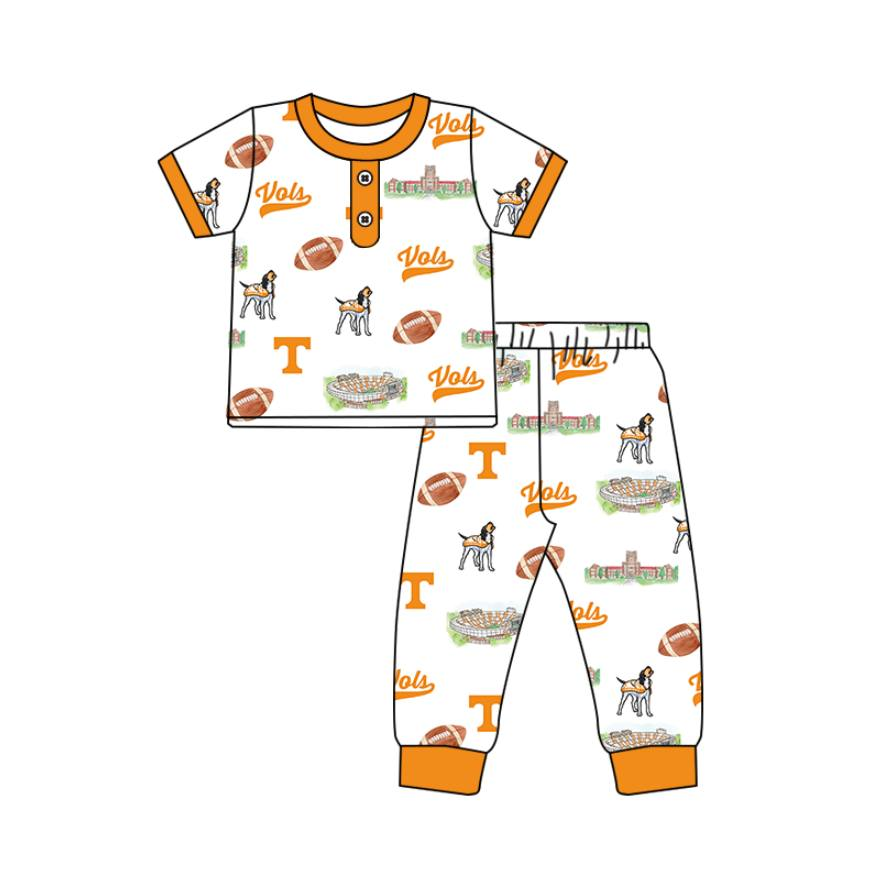 Custom moq 8 mix size milk silk summer team baby girls clothes orange short sleeve pants sets 3 and jumpsuit and adult pants-25.9.25