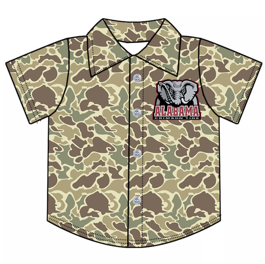 Custom moq 5 mix size milk silk summer teams baby boy clothes team camouflage button short sleeve top-25.9.4