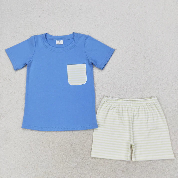 RTS NO MOQ baby boy Clothes short sleeve shorts Sets