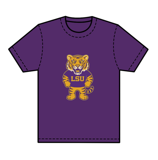 Custom moq 5 each style eta 6-7weeks baby clothes team purple shorts sleeve tops and adult top-25.7.22