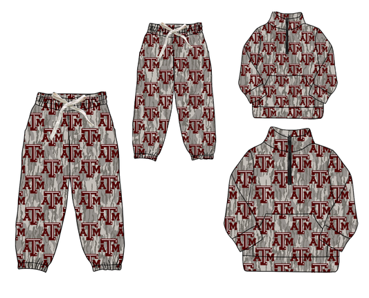 Custom moq 5 mix size milk silk summer teams baby boy clothes camouflage long sleeve top and pants and adult top and adult pants-25.8.26