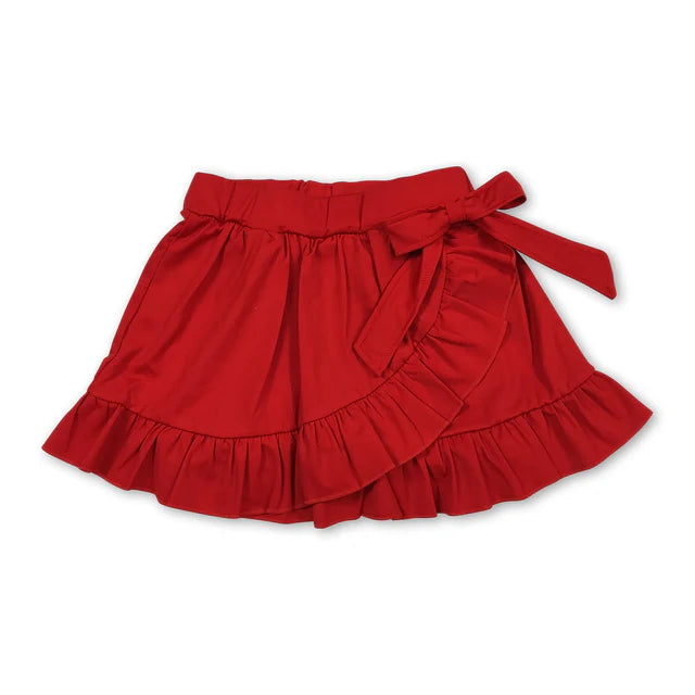 RTS NO MOQ Sibling Baby Girls Yoga Active Ruffle Skirt Shorts Bottoms