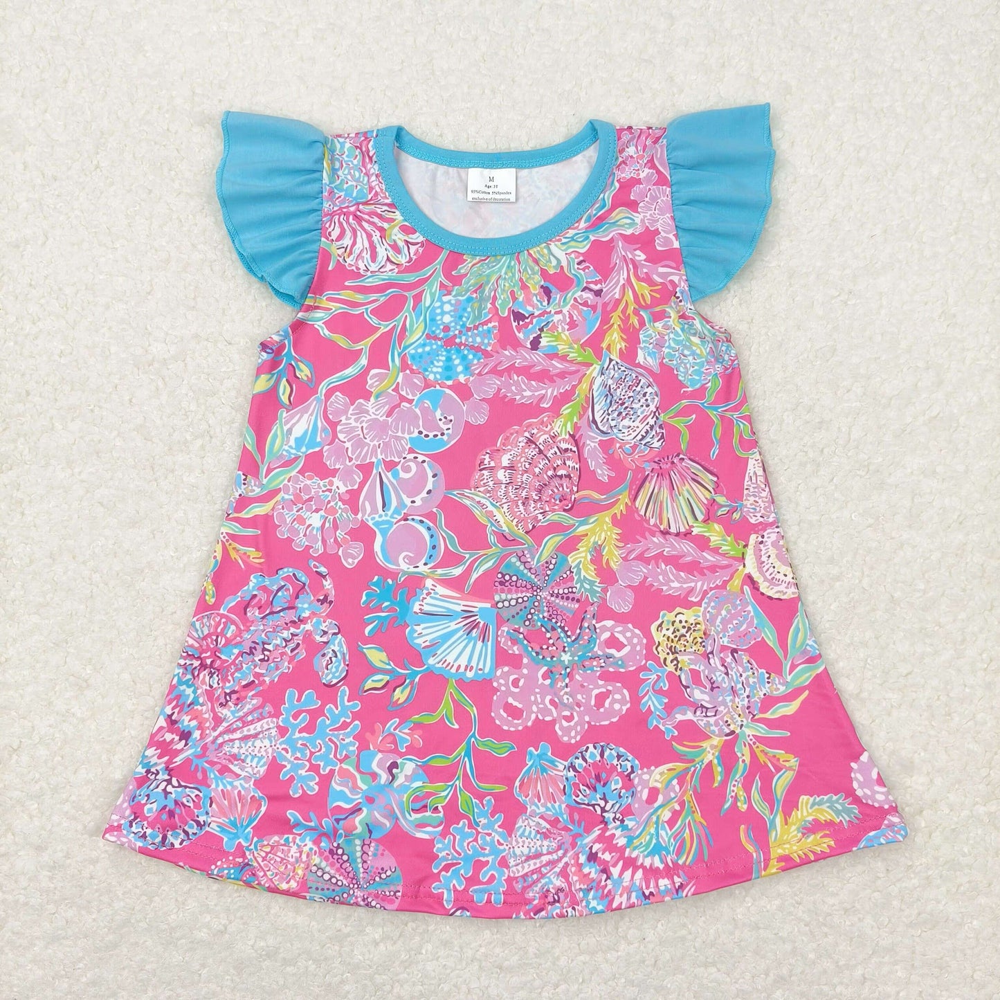 RTS NO MOQ baby girl clothes floral pattern short-sleeved tops