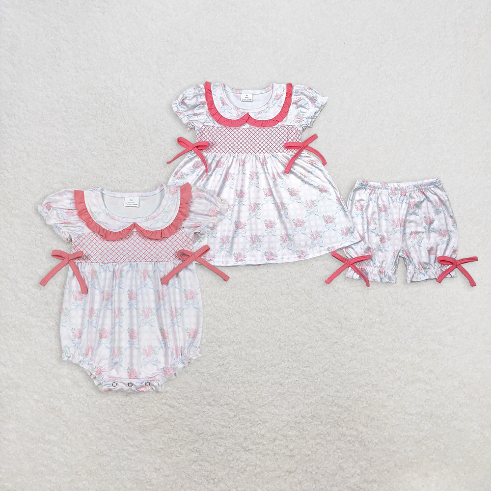 RTS NO MOQ baby boys clothes embroidery short sleeve Rompers Clothes Sets
