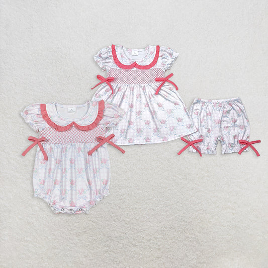 RTS NO MOQ baby boys clothes embroidery short sleeve Rompers Clothes Sets