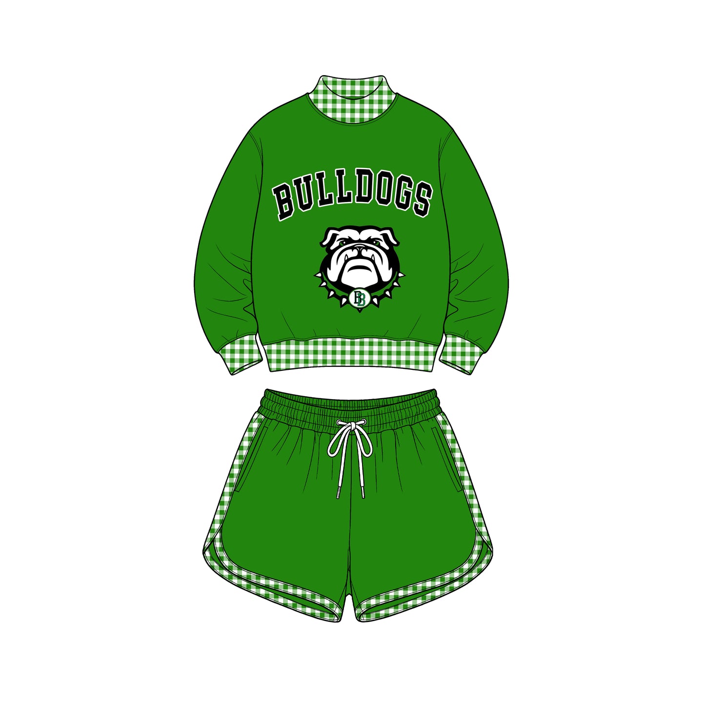 custom moq 5 mix size XY072403 Baby Kids Letter Print Checked Long Sleeve Top Shorts Casual Team Daily Outfit