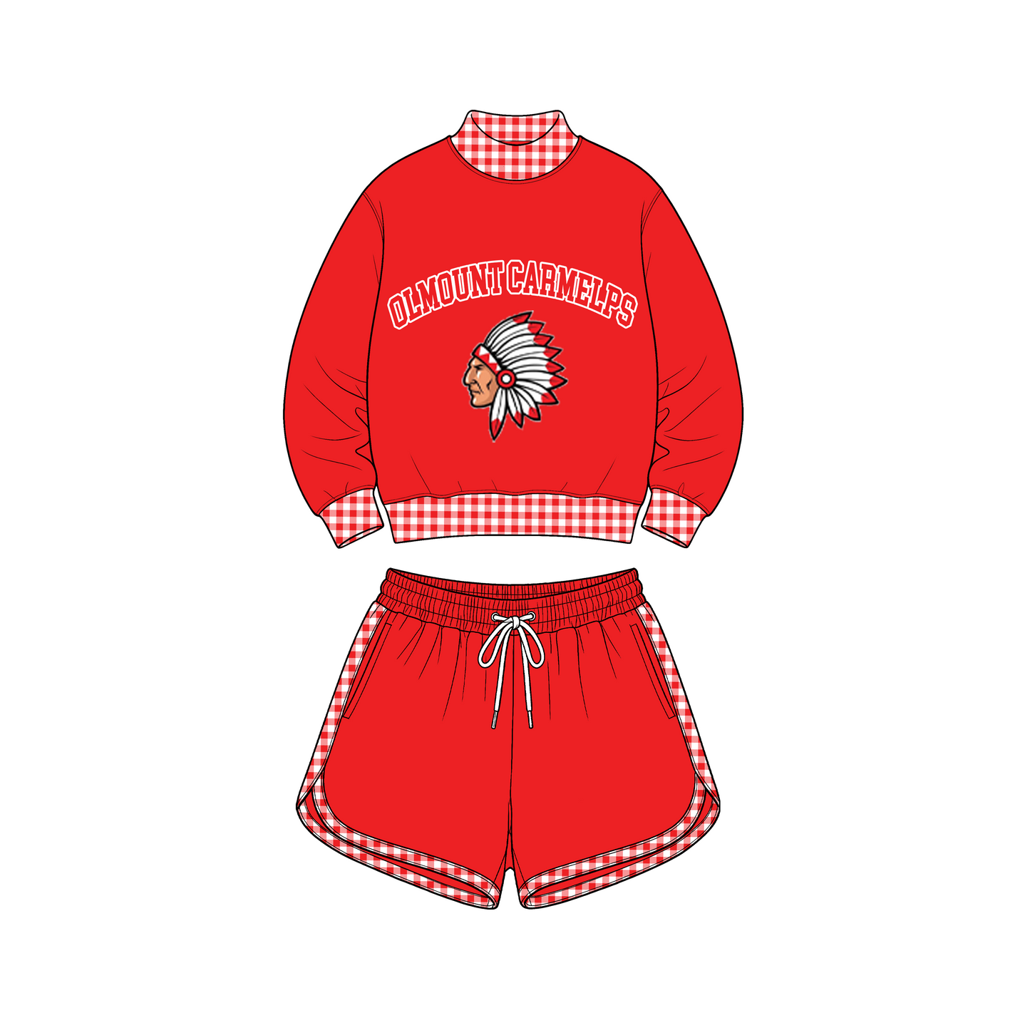 custom moq 5 mix size XY072902 Baby Kids Letter Print Checked Long Sleeve Top Shorts Casual Team Outfit