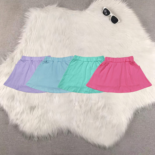 RTS Sibling baby girls clothes pure color culottes summer skirts dresses