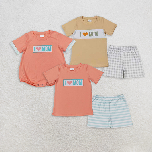 RTS NO MOQ baby girls clothes embroidery short sleeve Rompers Clothes Sets