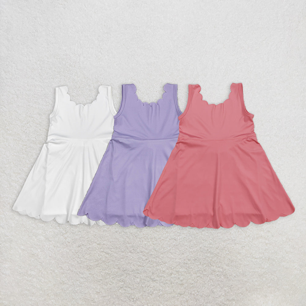 RTS NO MOQ baby girl clothes yoga suspender skirt sets