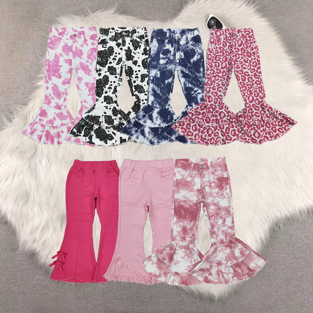 RTS NO MOQ Baby Girls Clothes Jeans: Flared & Ripped