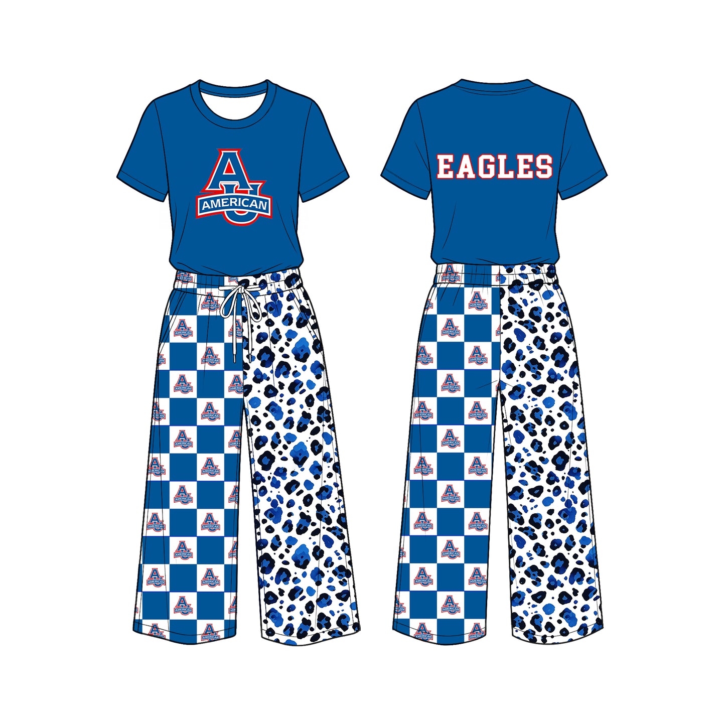 custom moq 5 mix size XY073002 Baby Girls Short Sleeve Top Checked Leopard Patchwork Pants Casual Team Outfit