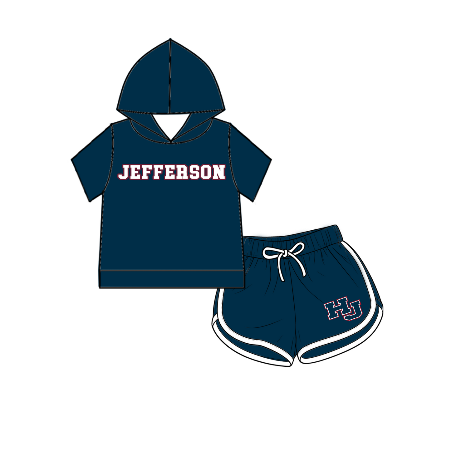 custom moq 5 mix size XY070301 Baby Kids Navy Blue Top And Pants Daily Clothes Sets