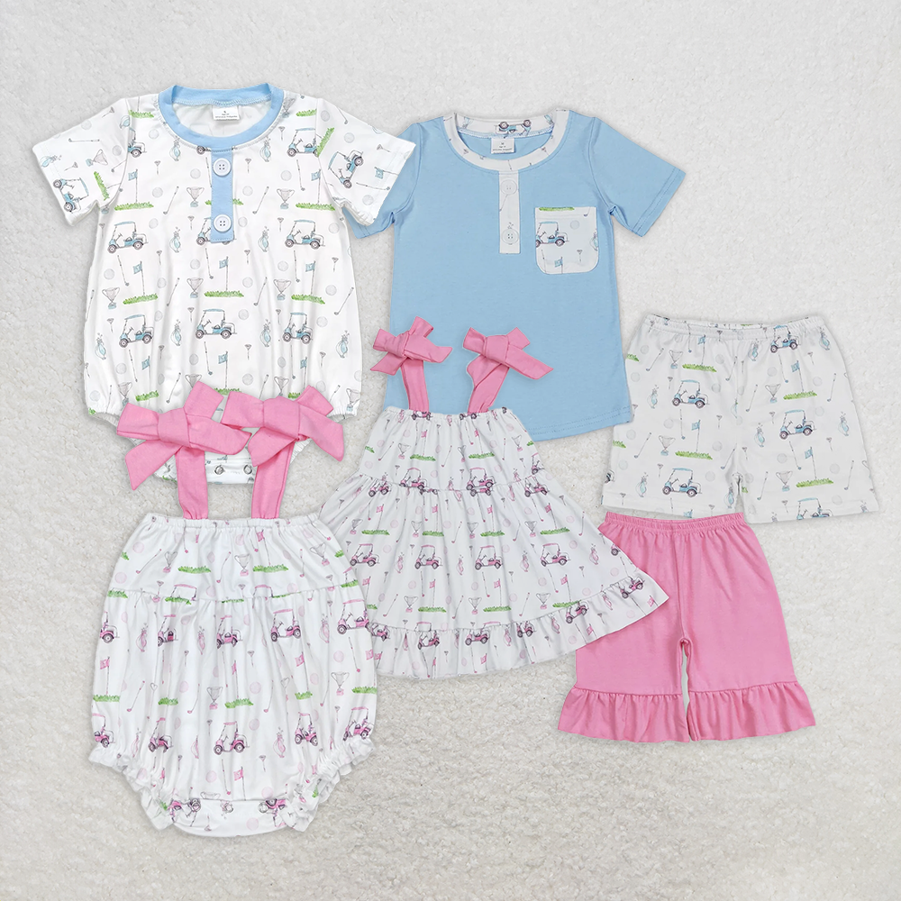 RTS NO MOQ baby girls clothes short sleeve Rompers Clothes Sets