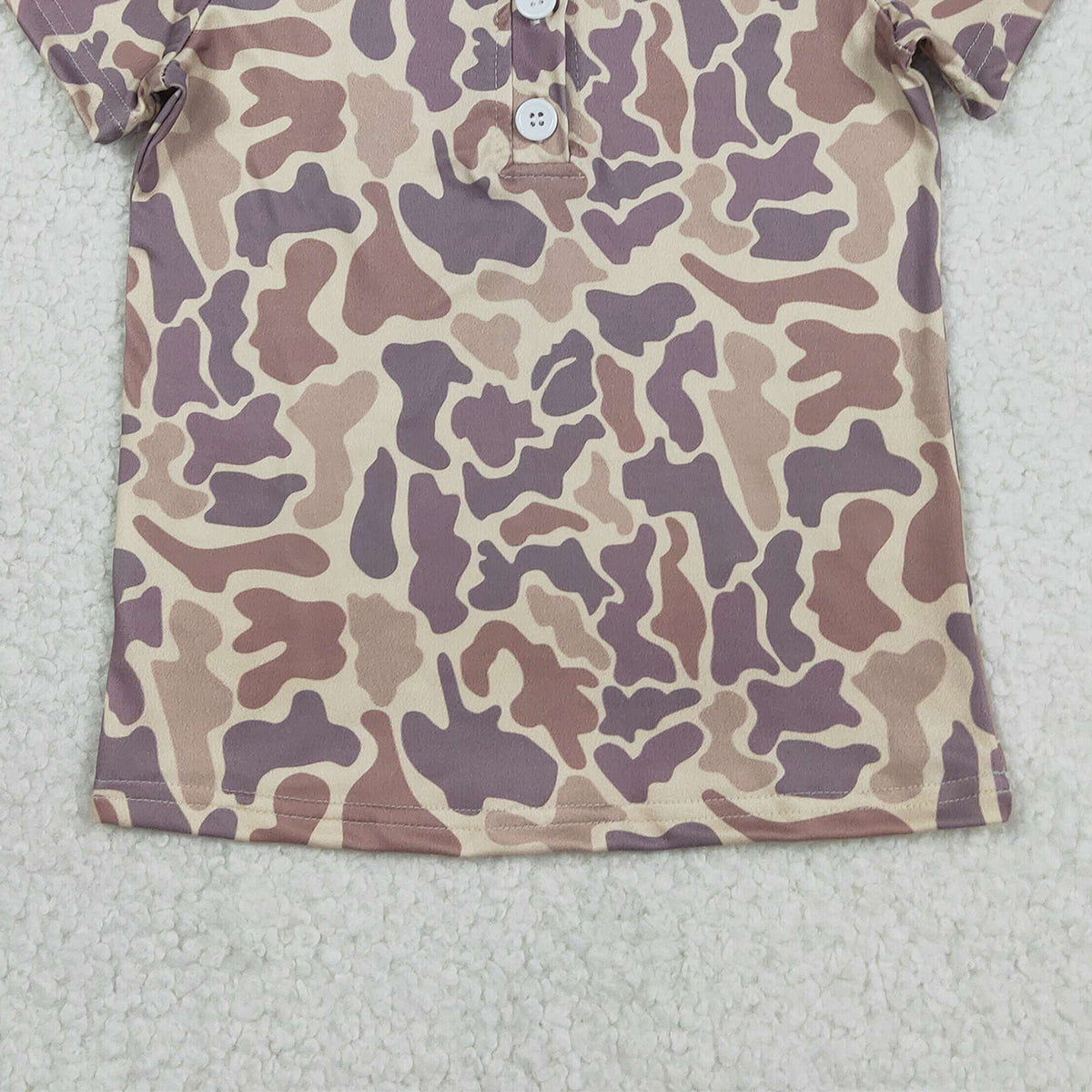 RTS NO MOQ BT1701  Baby Boys Southern Khaki Camo Short Sleeve Button Polo Shirts Top Casual Fashion Babywear