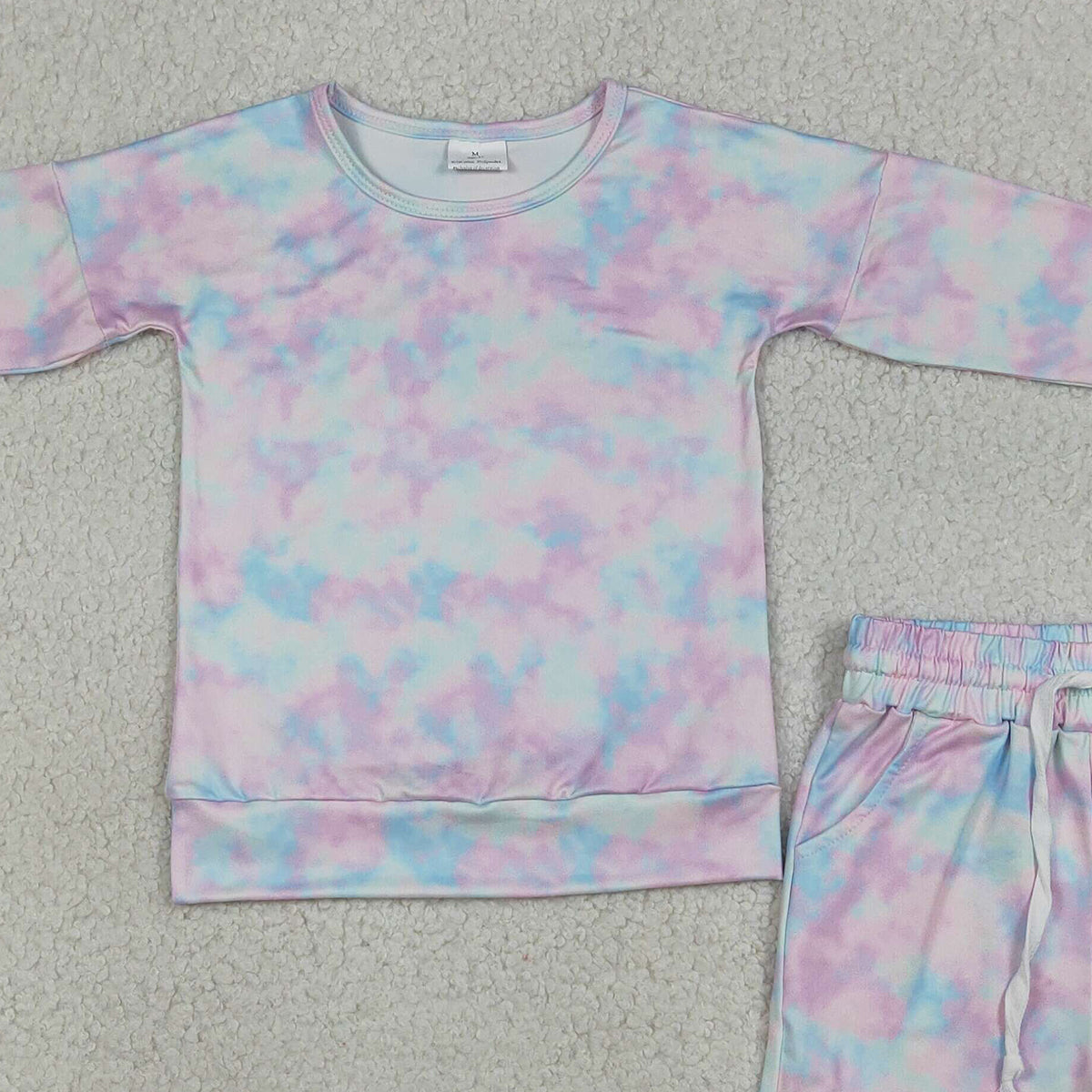 RTS NO MOQ GLS0094 Baby Girls Colorful Camouflage Top with Pockets Shorts Outfit Set Cute Baby Girl Clothing Set