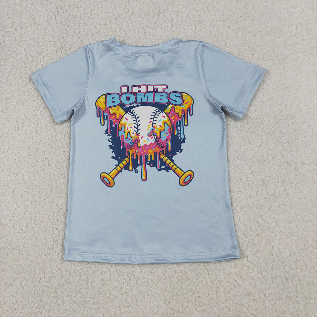 RTS NO MOQ BT1251 Baby Boys Short Sleeve Baseball Team T-shirt Kids' Top