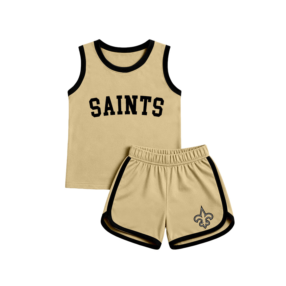 custom moq 5 mix size XY071402 Baby Sleeveless Tank Top Elastic Waist Shorts Team Casual Outfit