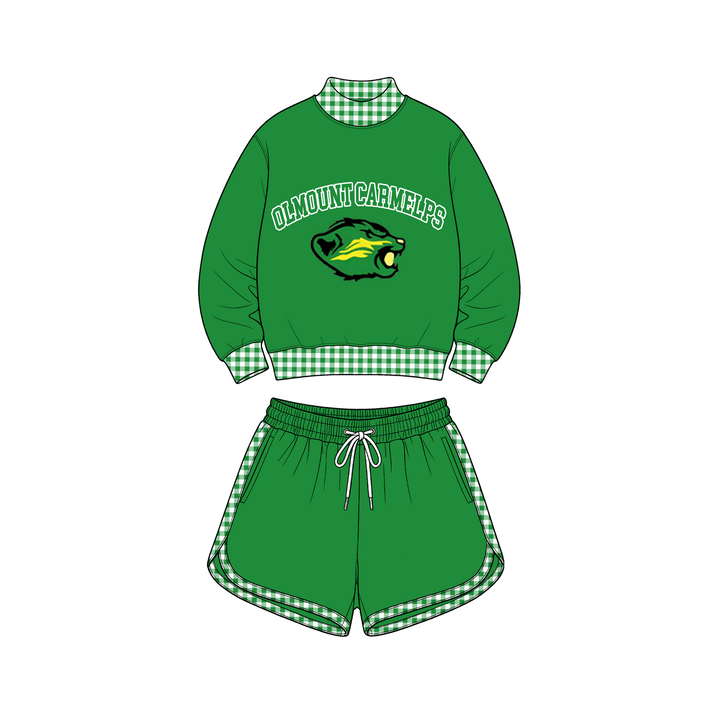 custom moq 5 mix size XY072902 Baby Kids Letter Print Checked Long Sleeve Top Shorts Casual Team Outfit