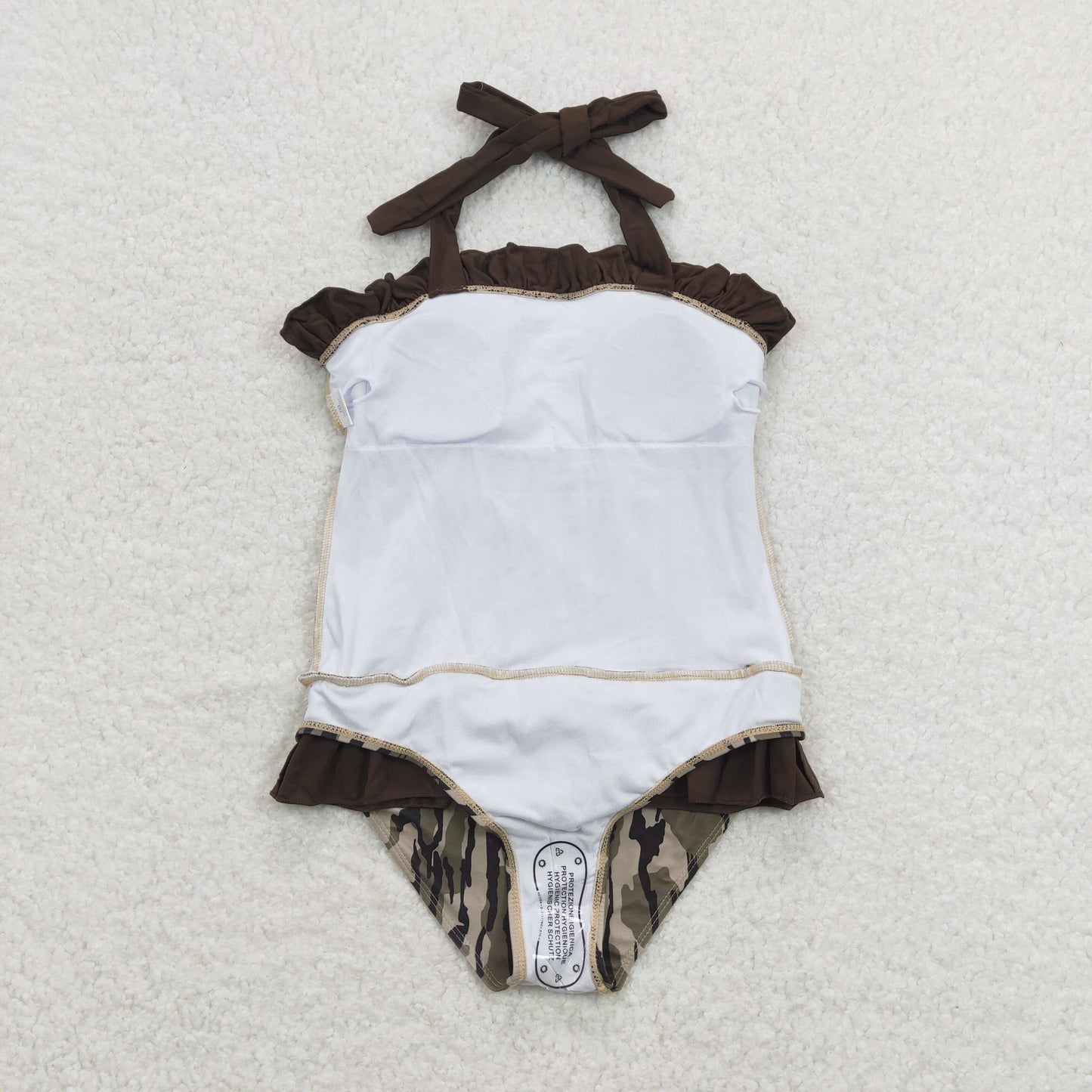 RTS NO MOQ baby girl clothes Camouflage Short Skirt Set & Swimsuit