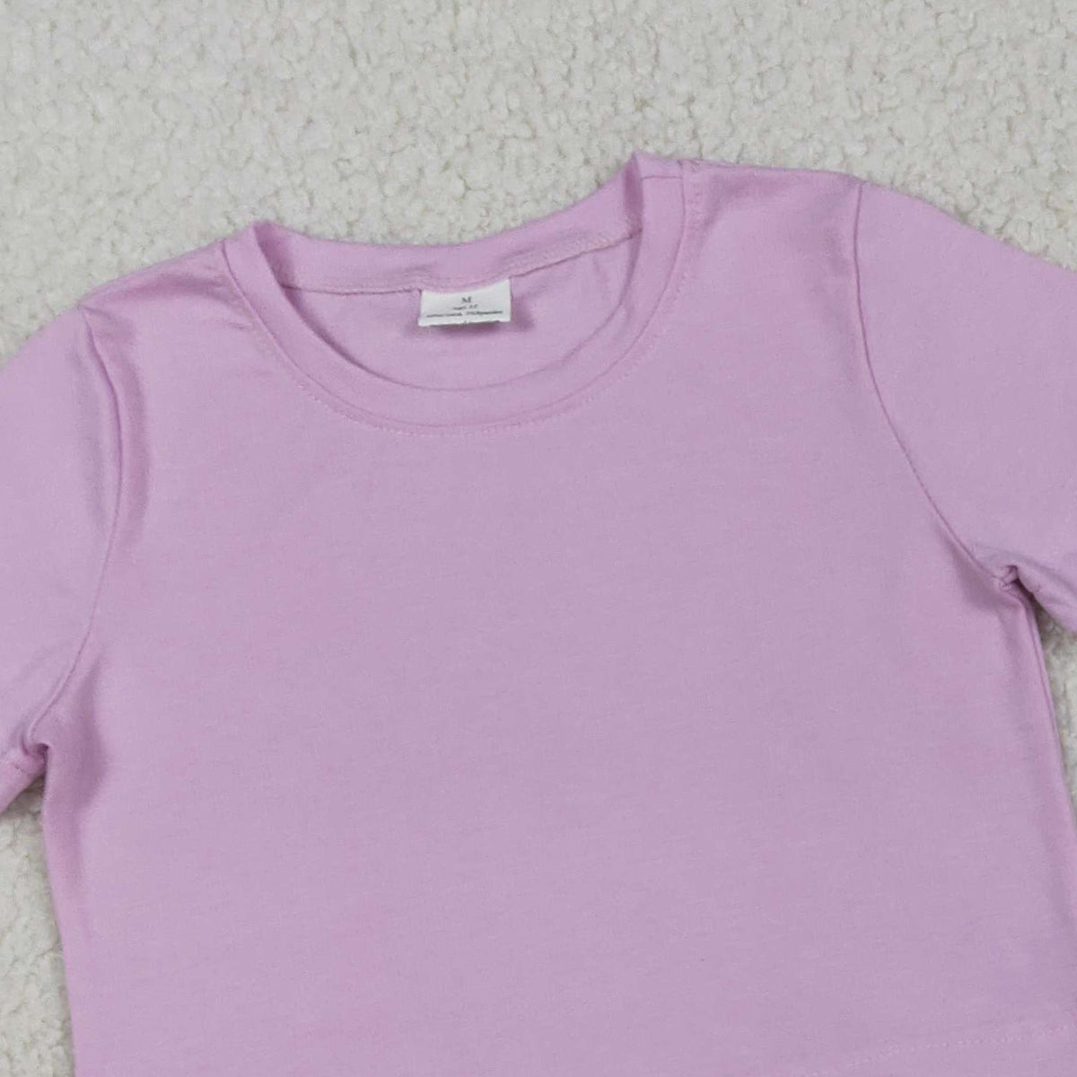 RTS NO MOQ GSSO3173 Lavender Baby Girls Short Sleeve Shirt Top with Shorts Cute Outfit Set