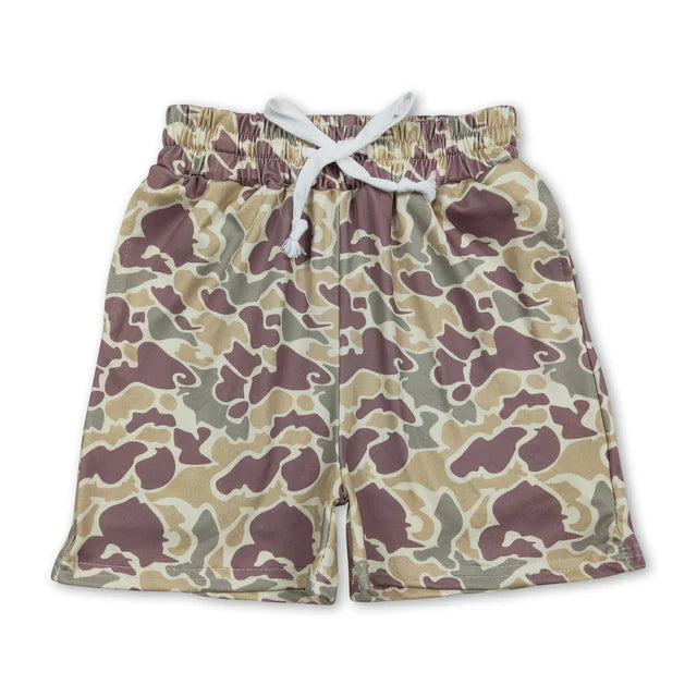 RTS NO MOQ（In Stock)Baby Boys Southern Camo Pockets Joggers Shorts Bottom